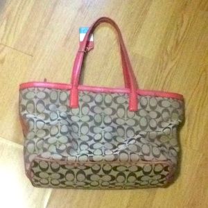 Pre-loved Coach Tote Bag 17x10x7